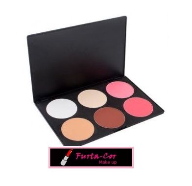 Paleta de 4 pós e 6 blushes